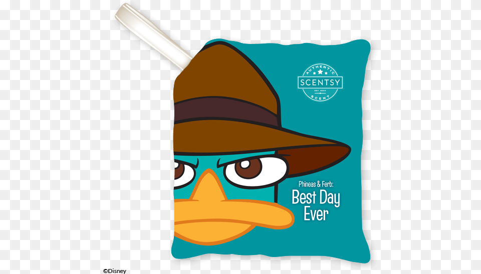 Ferb Best Day Ever Scentsy Scent Pak Phineas And Ferb Scentsy, Clothing, Cushion, Hat, Home Decor Png Image