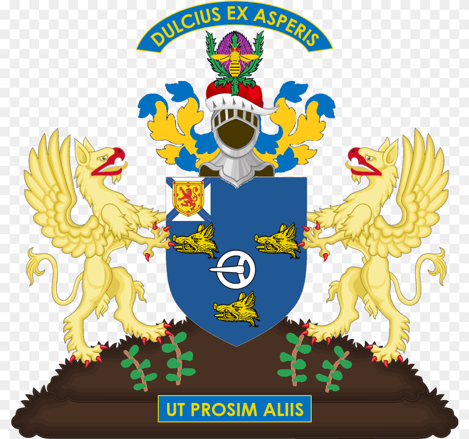 Fergusson Achievement Coat Of Arms, Emblem, Symbol, Animal, Bird Free Transparent Png