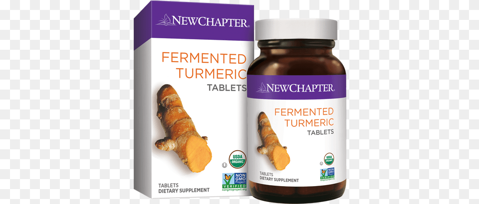 Fermented Turmeric Tablets New Chapter Perfect Hair Skin And Nails, Herbal, Herbs, Plant, Food Png Image