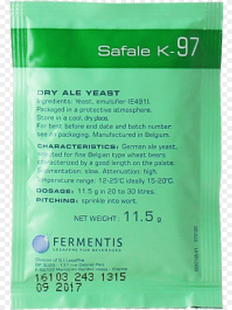 Fermentis Safale K 97 Ale Yeast, Book, Publication Free Transparent Png