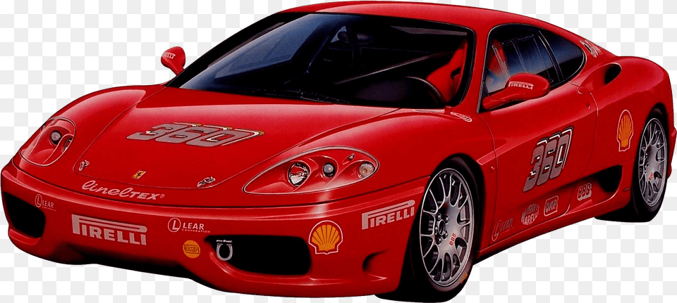 Ferrari Car With Stickers, Alloy Wheel, Vehicle, Transportation, Tire Png