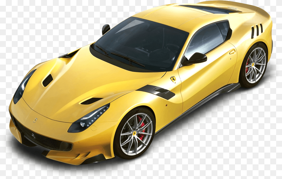 Ferrari F12tdf Yellow Car Image Ferrari Tdf, Alloy Wheel, Vehicle, Transportation, Tire Free Transparent Png