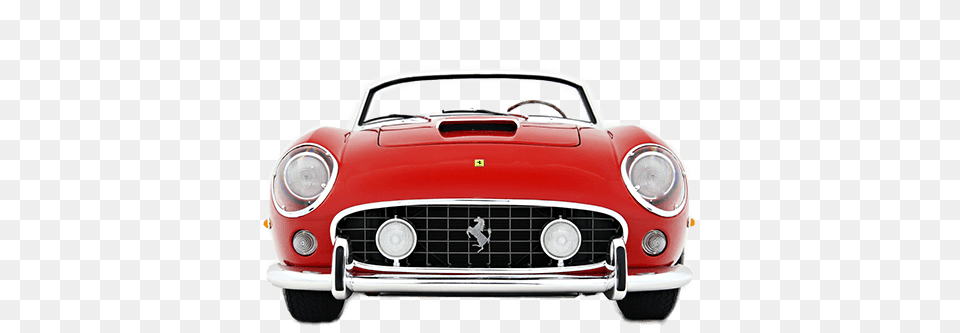 Ferrari Front View Transparent Stickpng Vintage Car Front View, Transportation, Vehicle, Convertible, Machine Png