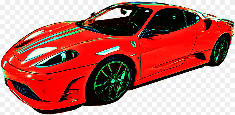 Ferrari Illustration, Alloy Wheel, Vehicle, Transportation, Tire Png