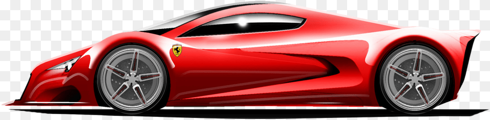 Ferrari Clipart Ferrari Side View, Alloy Wheel, Vehicle, Transportation, Tire Png Image