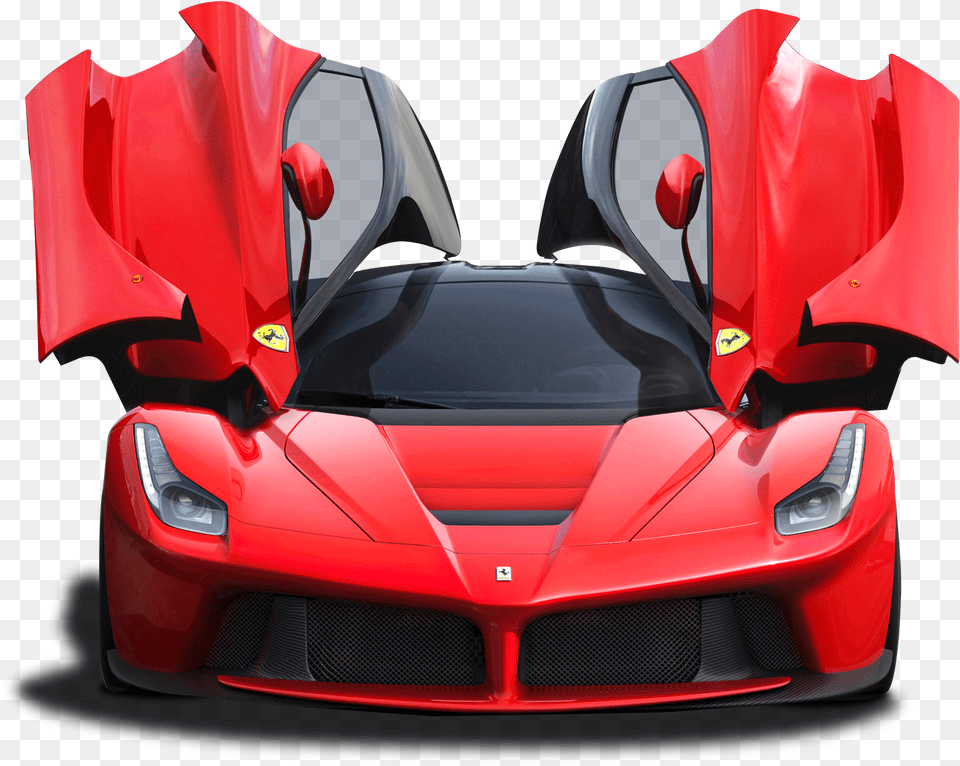Ferrari Laferrari Doors Open Image Ferrari With Doors Open, Car, Sports Car, Transportation, Vehicle Png