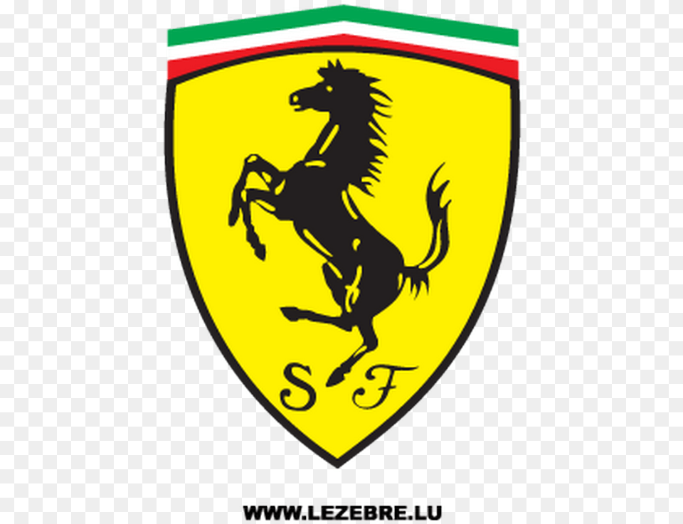 Ferrari Logo Car Brands With Horses, Armor, Emblem, Symbol, Animal Png Image