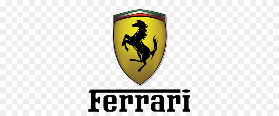 Ferrari Logo Txt Transparent, Emblem, Symbol, Armor Png Image