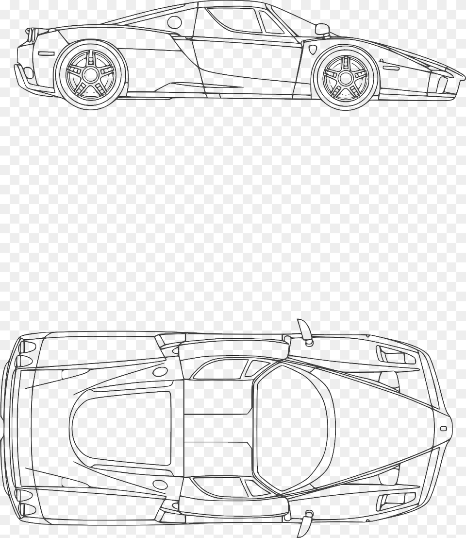Ferrari Plan, Art, Car, Drawing, Transportation Png