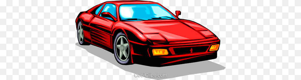 Ferrari Royalty Vector Clip Art Illustration, Car, Vehicle, Coupe, Transportation Free Png Download