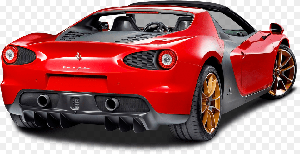 Ferrari Sergio Back View Ferrari Car Back View, Wheel, Vehicle, Transportation, Sports Car Png Image
