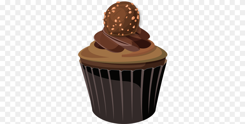 Ferrero Cupcake, Cake, Cream, Dessert, Food Free Png