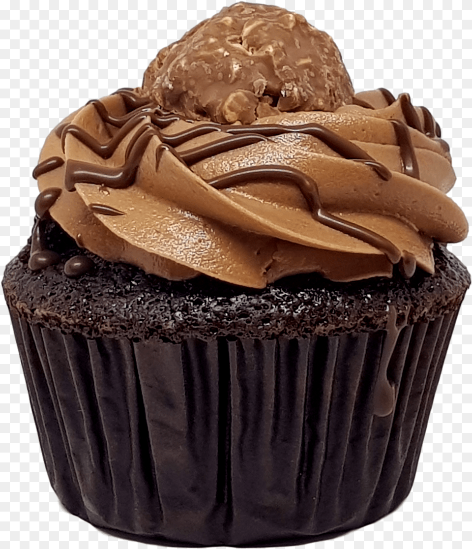 Ferrero Rocher Y Nutella Cupcake, Cake, Cream, Dessert, Food Free Png Download