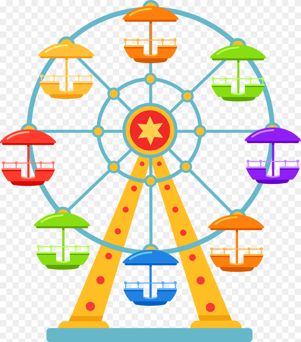Ferris Wheel Clipart, Amusement Park, Ferris Wheel, Fun Png Image
