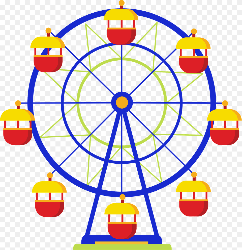 Ferris Wheel Clipart, Amusement Park, Ferris Wheel, Fun, Device Free Png Download