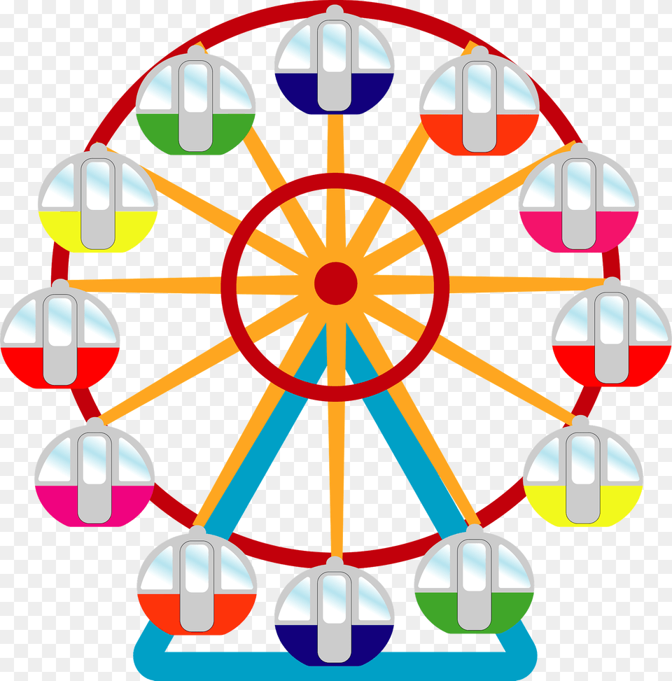 Ferris Wheel Clipart, Amusement Park, Ferris Wheel, Fun, Machine Free Png