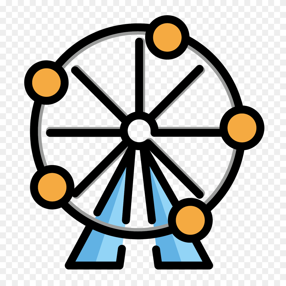 Ferris Wheel Emoji Clipart, Machine, Amusement Park, Fun, Ferris Wheel Png