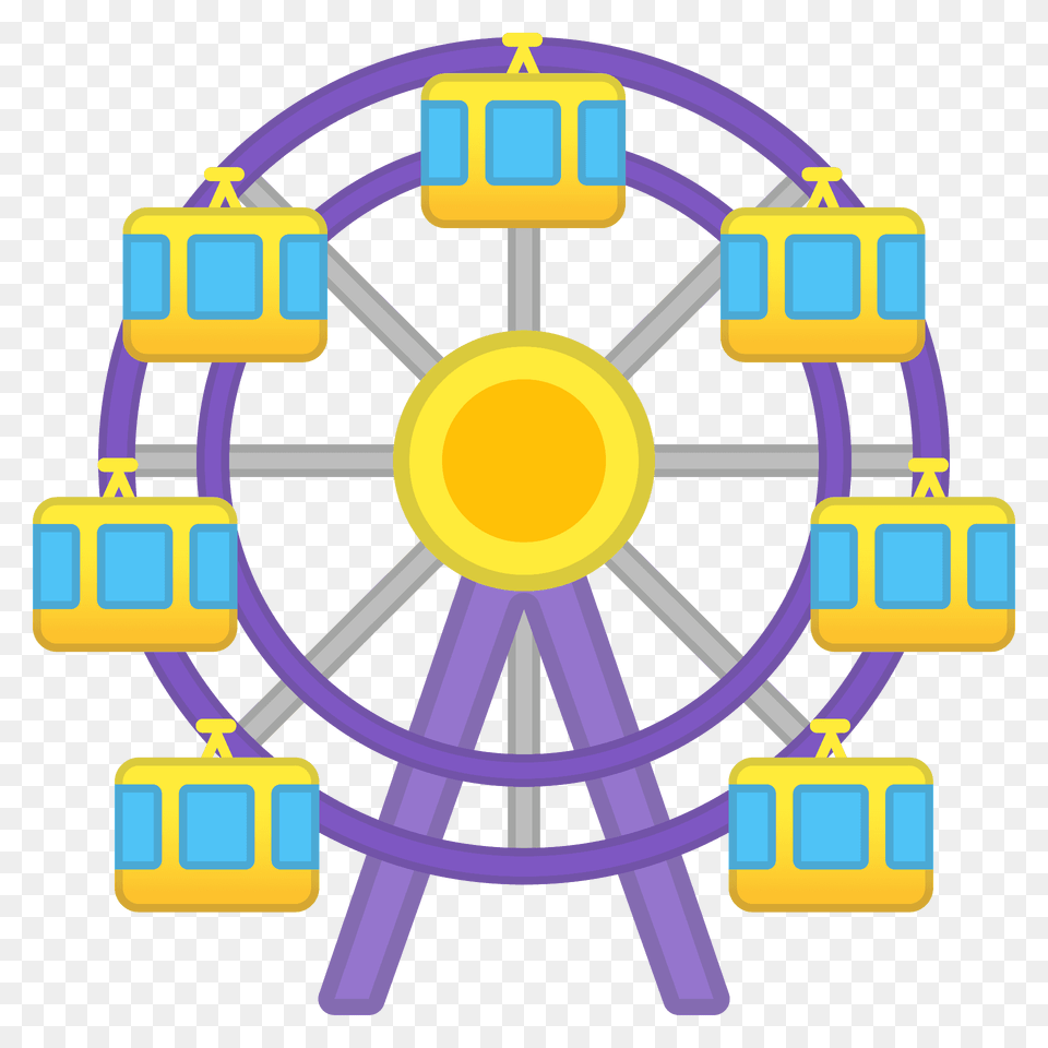 Ferris Wheel Emoji Clipart, Amusement Park, Ferris Wheel, Fun, Device Free Transparent Png