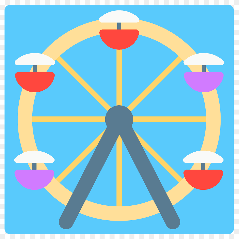 Ferris Wheel Emoji Clipart, Amusement Park, Ferris Wheel, Fun Free Transparent Png