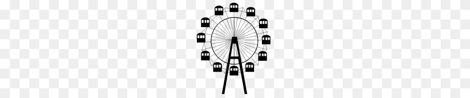Ferris Wheel Icons Noun Project, Gray Free Png Download