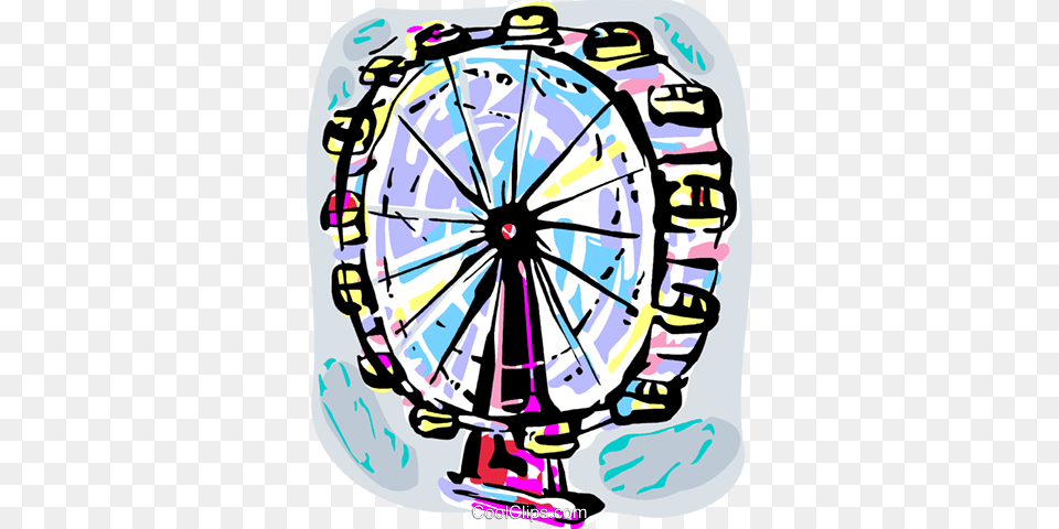 Ferris Wheel Royalty Vector Clip Art Illustration, Amusement Park, Ferris Wheel, Fun, Machine Free Png Download