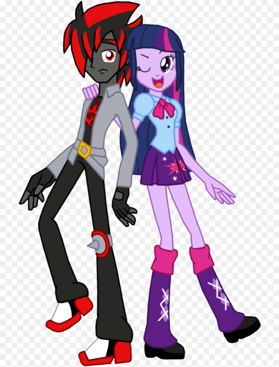 Ferrokiva Commission Crossover Edgy Equestria Girls Shadow Y Twilight, Book, Publication, Comics, Girl Free Png Download