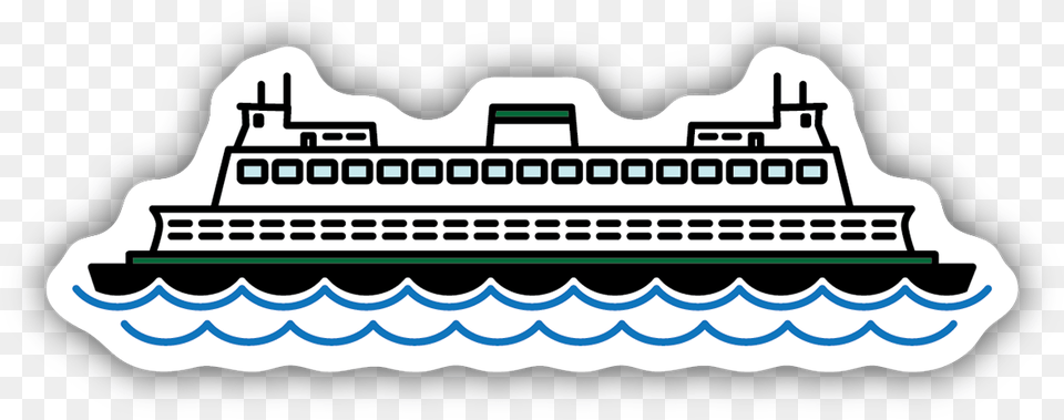 Ferry Boat Sticker, Transportation, Vehicle, Watercraft, Ship Free Png