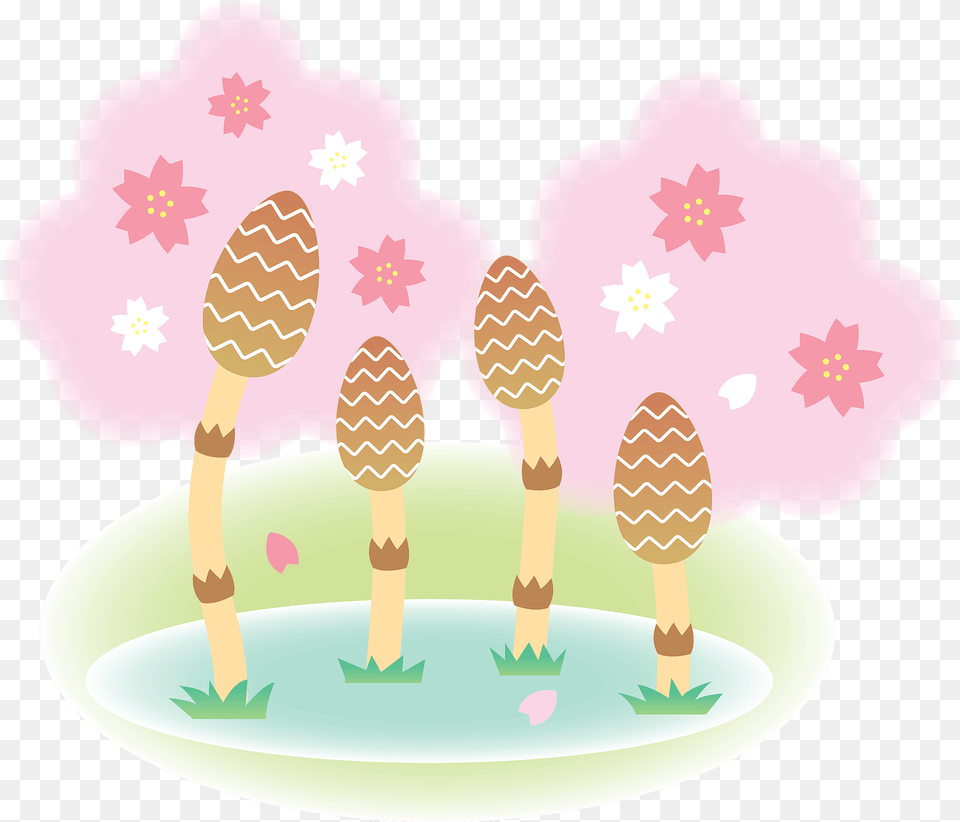 Fertile Shoots And Cherry Blossoms Clipart, Cream, Dessert, Food, Ice Cream Png