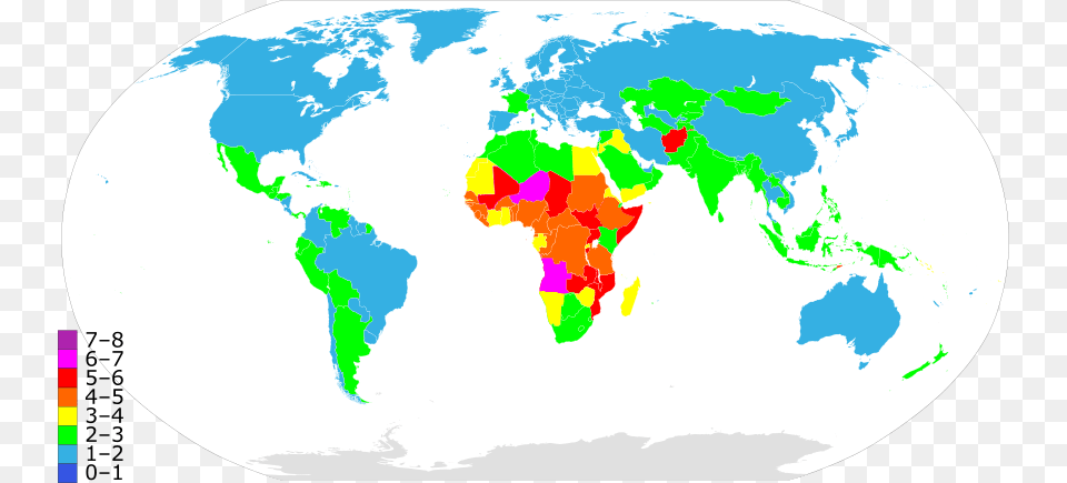 Fertility Rate World Map, Astronomy, Outer Space, Planet, Globe Png Image