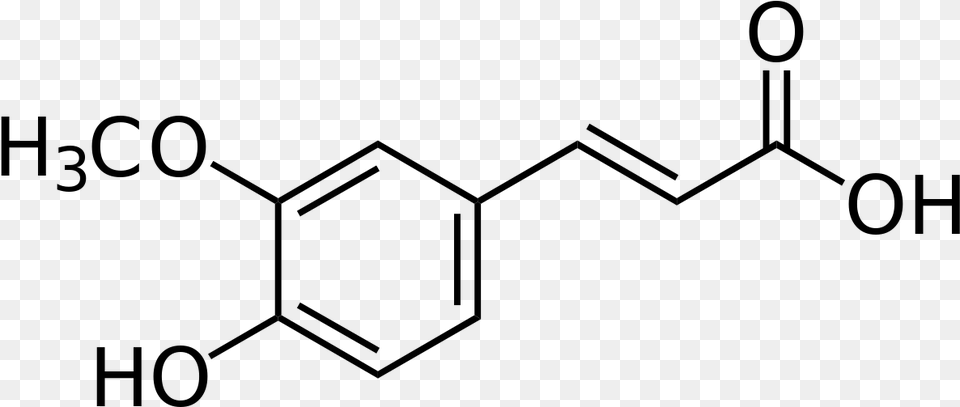 Ferulic Acid Acsv Trans Cinnamic Acid Molecular Structure, Gray Png Image