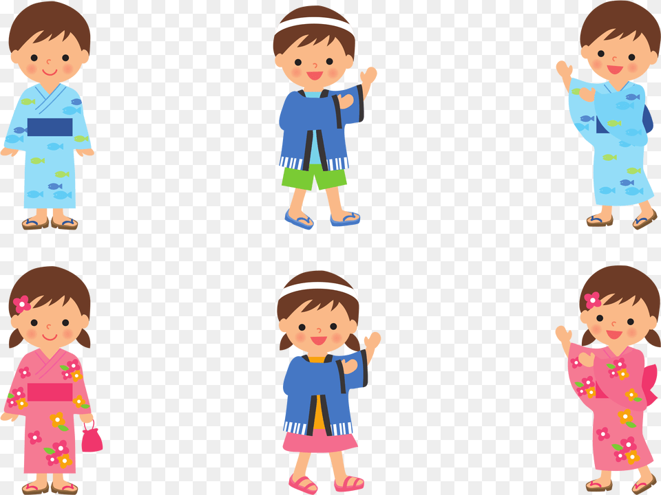 Festival Dancers Clip Arts Boy In Kimono Clipart, Baby, Person, Clothing, Dress Free Png