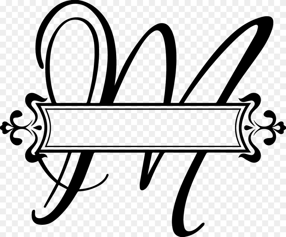 Festival Letter M Pluspng Com C A Fancy Letter H Split Monogram, Text, Bow, Weapon Free Png