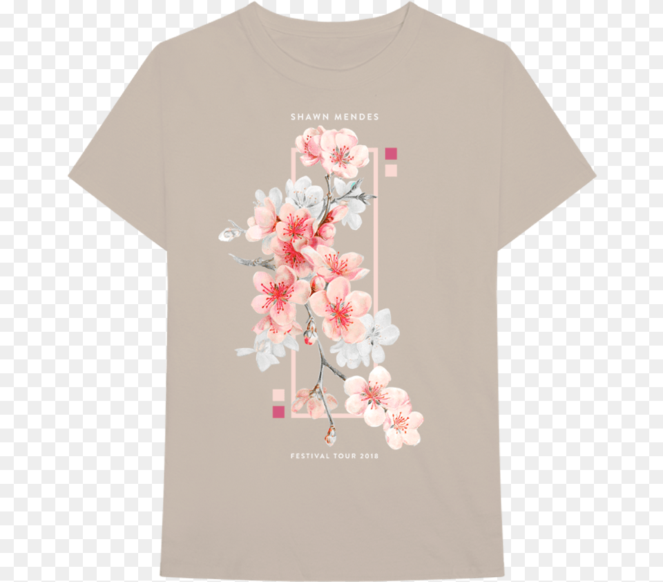 Festival Tour T Shirt Shawn Mendes Festival Tour Shirt, Clothing, Flower, Plant, T-shirt Png Image