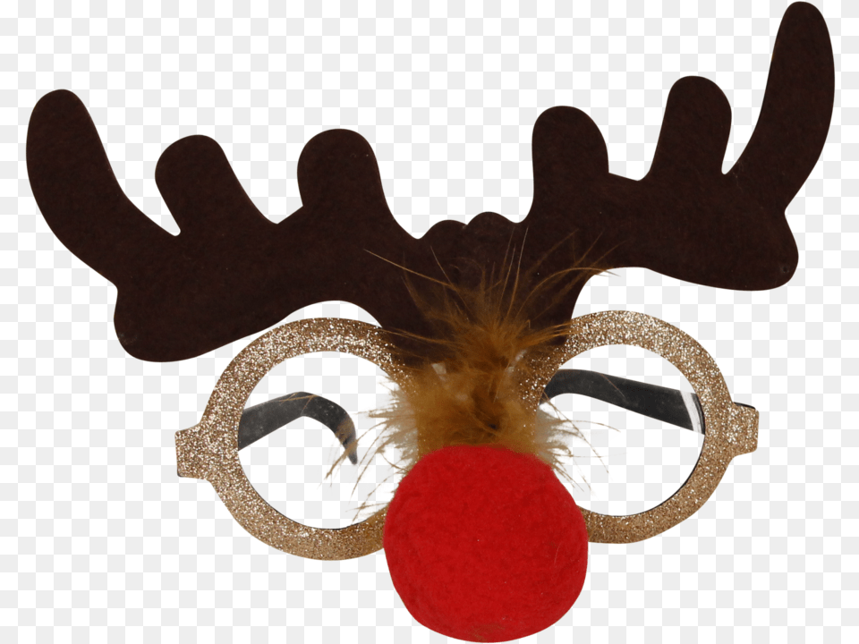 Festive Rudolph Christmas Party Glasses Mask, Accessories, Jewelry Png Image