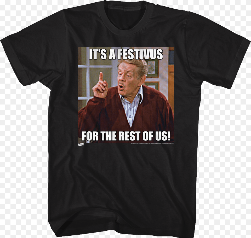 Festivus For The Rest Of Us Seinfeld T Shirt Festivus T Shirt, Clothing, T-shirt, Adult, Male Png Image