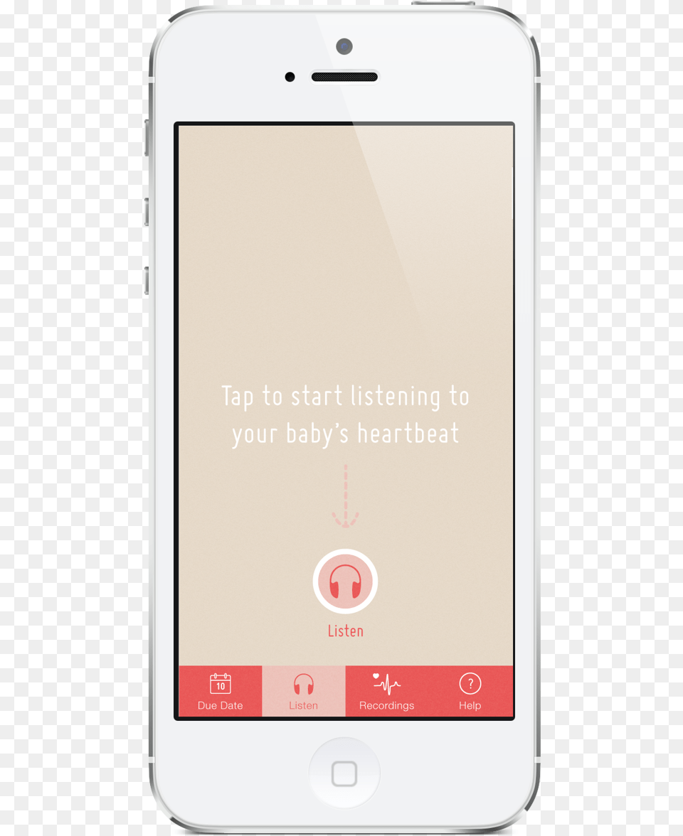 Fetal Heartbeat Iphone App By Dianna Su Via Behance Iphone, Electronics, Mobile Phone, Phone Free Png Download