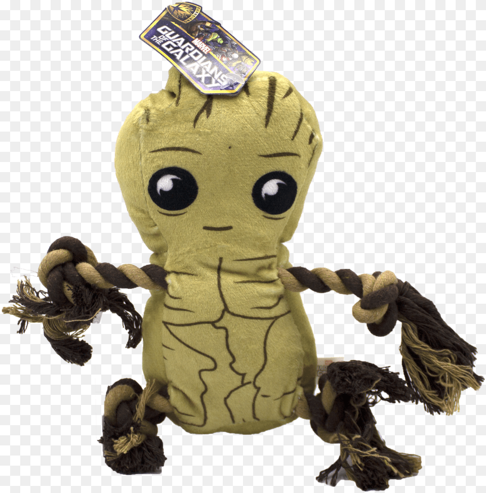 Fetch For Pets Marvel Guardians Of The Galaxy Groot Rope Buddy Toy Stuffed Toy, Alien, Plush, Baby, Person Png Image
