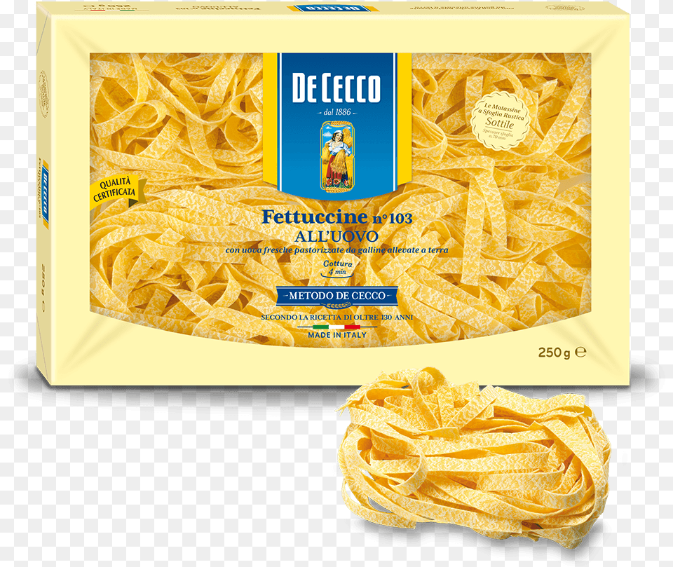 Fettuccine N103 All39uovo Fettuccine De Cecco, Food, Noodle, Pasta, Vermicelli Free Png Download