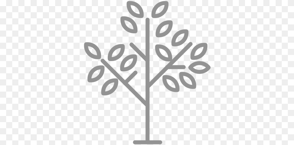Few Leaves Tree Icon Stroke U0026 Svg Vector File Sign, Cross, Symbol, Outdoors Free Transparent Png