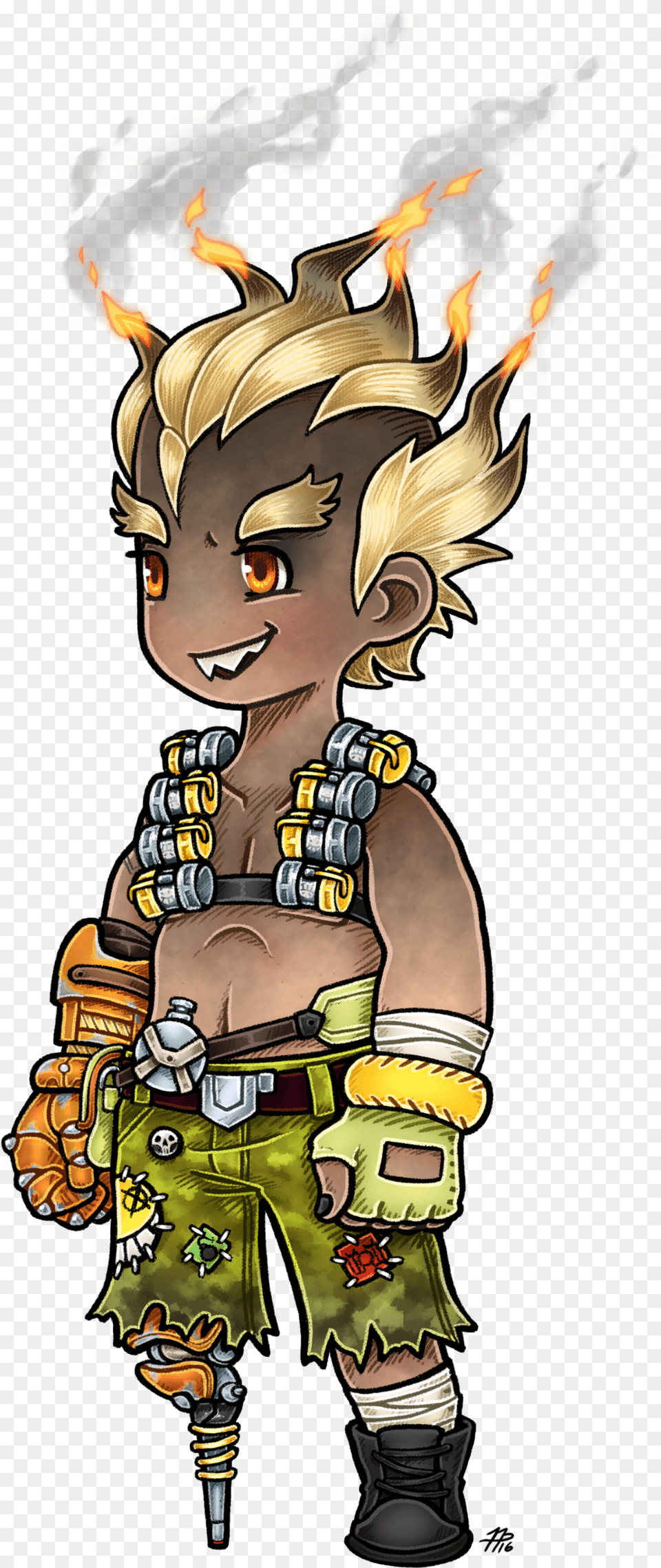 Ff Styled Junkrat By Roseannepage Junkrat Chibi, Book, Comics, Publication, Baby Png