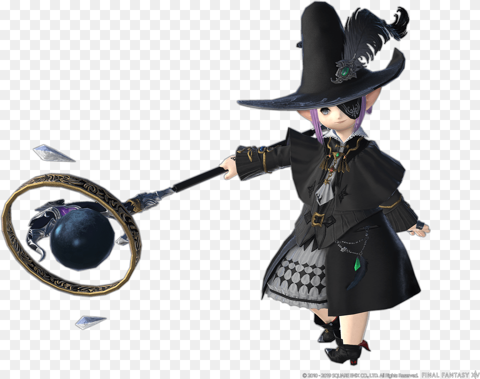 Ffxiv Black Mage 80 Gear, Clothing, Hat, Adult, Female Free Transparent Png