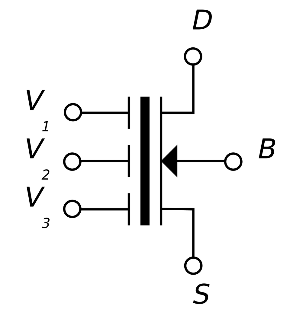 Fgmos Symbol Clipart, Diagram, Text, Circuit Diagram Free Png Download