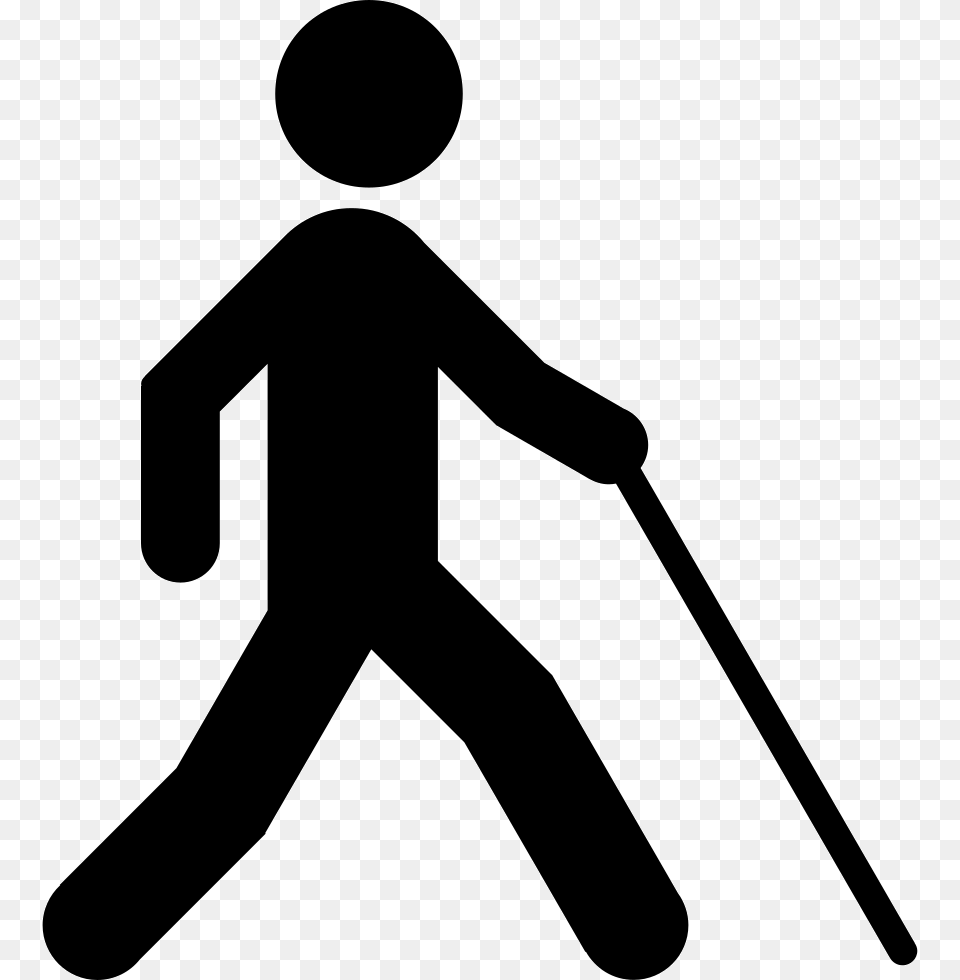 Fi Blind, Person, Walking, Silhouette, People Free Png