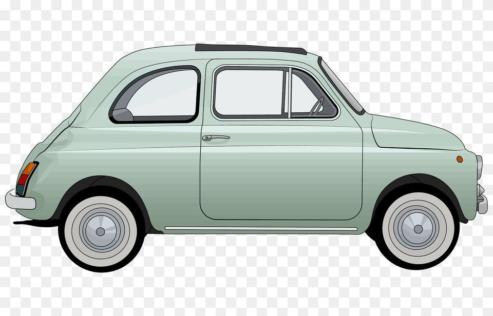 Fiat 500 Clipart, Car, Sedan, Transportation, Vehicle Free Png