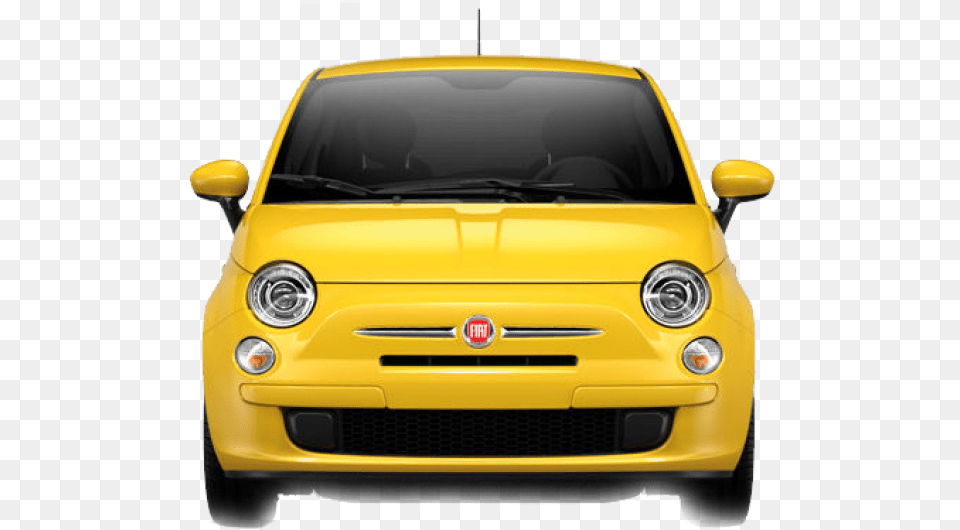 Fiat Yellow Image Front View Car Vector Front, Transportation, Vehicle, Alloy Wheel, Car Wheel Free Png Download