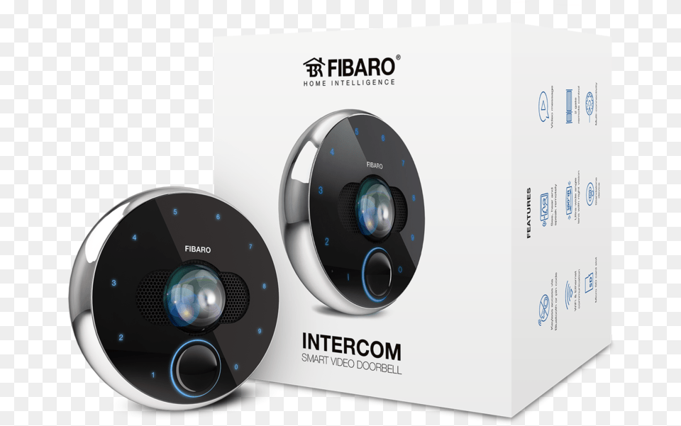 Fibaro Intercom Smart Doorbell Camera Wi Fi Gates Fibaro Intercom, Electronics, Disk, Stereo, Speaker Free Png