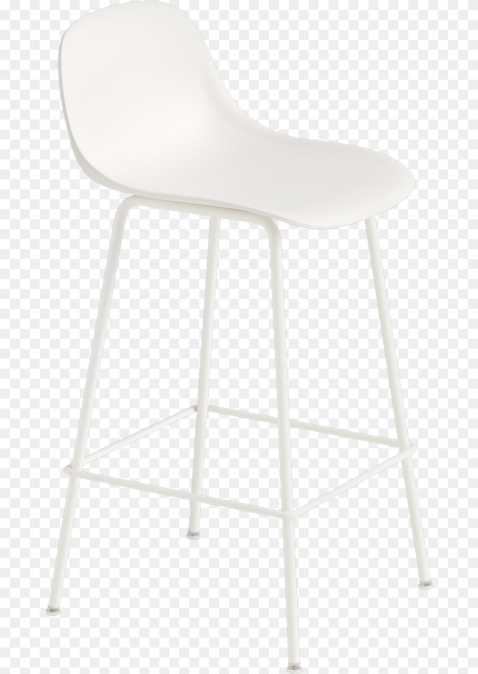 Fiber Bar Stool Wback Tube H65 Whitewhite, Furniture, Bar Stool, Chair Free Transparent Png