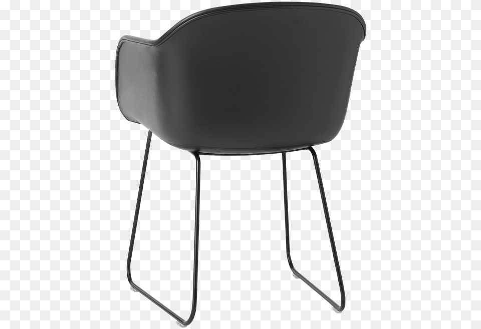 Fiber Chair Black Sled Base Muuto, Furniture, Cushion, Home Decor Png Image
