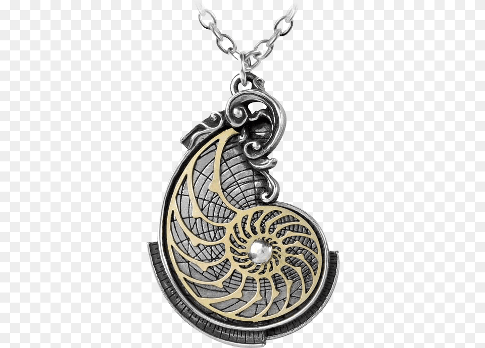 Fibonacci Golden Spiral Necklace Steampunk Jewellery, Accessories, Pendant, Jewelry, Locket Png Image