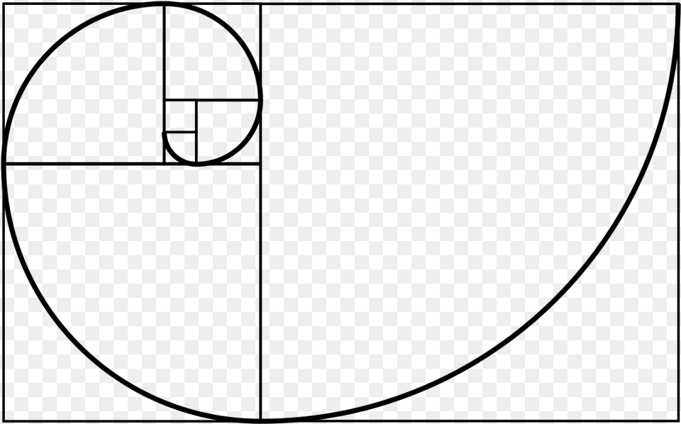 Fibonacci Spiral, Gray Free Transparent Png
